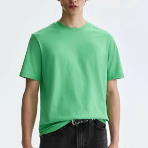 Hm Regular Fit T Shirt Green Men's T-shirts & Vests